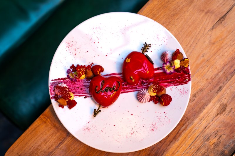 Valentýnský dezert v Deer Restaurantu
